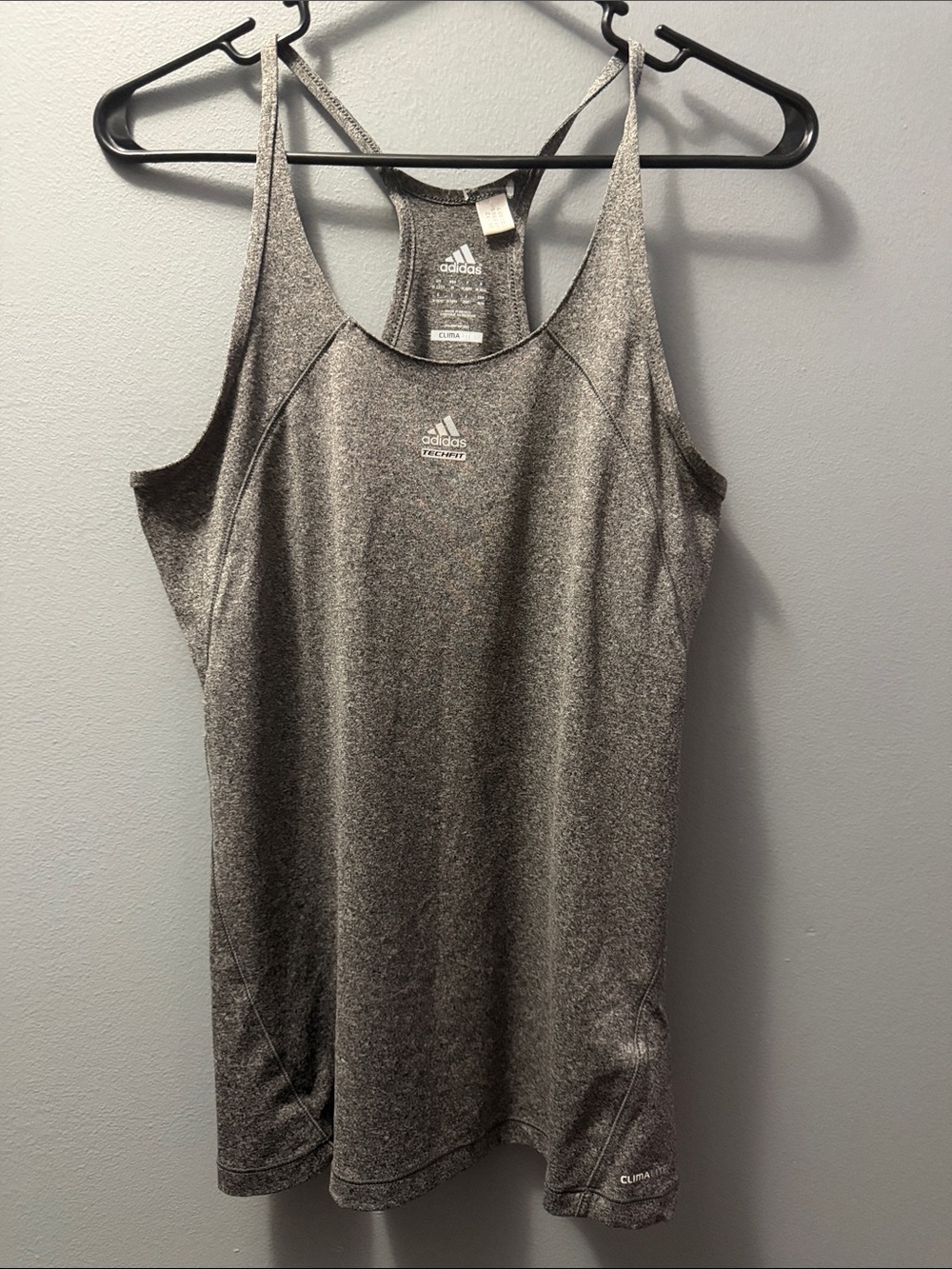 adidas Gray Racerback Climalite Athletic Tank